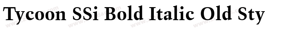 Tycoon SSi Bold Italic Old Style Figures字体转换